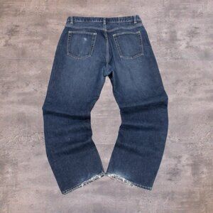 00's Banana Republic Baggy Relax Fit Wide Legged Indigo Denim Jean's Pant's